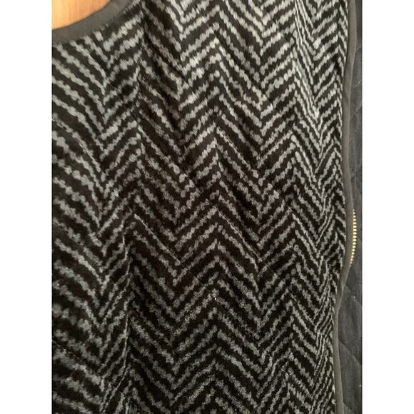 Charter Club herringbone textured vest women's size small black gray full zip - Picture 7 of 13